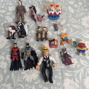 Lot Of Vintage Mixed Toys Batman Kool-Aid California Raisin Dick Tracey Ect.